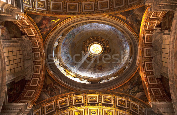 świetle watykan wewnątrz mały kopuła Rzym Zdjęcia stock © billperry
