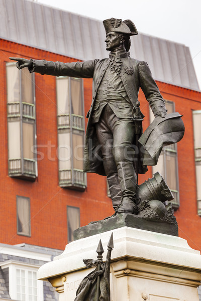 Stock photo: General Rochambeau Statue Lafayette Park Autumn Washington DC