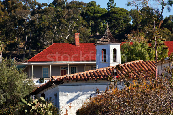 Oude San Diego stad daken koepel Californië Stockfoto © billperry