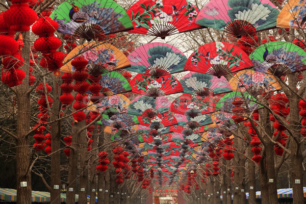 紙 球迷 幸運 紅色 燈籠 中國的 商業照片 © billperry