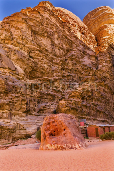 Lawrence Memorial Bedouin Camp Barrah Siq Valley of Moon Wadi Ru Stock photo © billperry