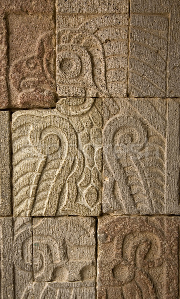 Wall Ancient Indian Ruins Teotihuacan Mexico Stock photo © billperry