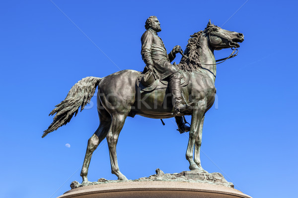 Algemeen burgeroorlog standbeeld cirkel maan Washington DC Stockfoto © billperry