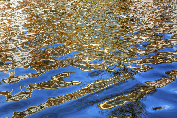 Reflectie kanaal holland boot mooie Stockfoto © billperry