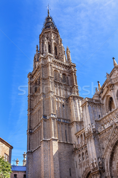 Katedrális torony Spanyolország befejezett épület templom Stock fotó © billperry