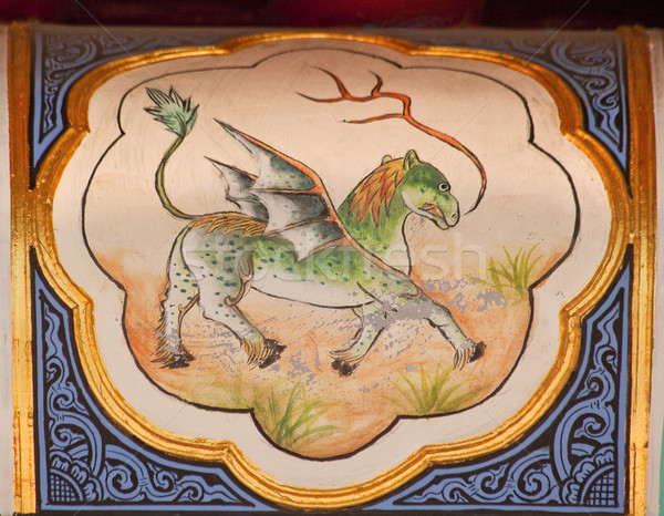 Battant cheval décoration cité interdite palais Pékin Photo stock © billperry