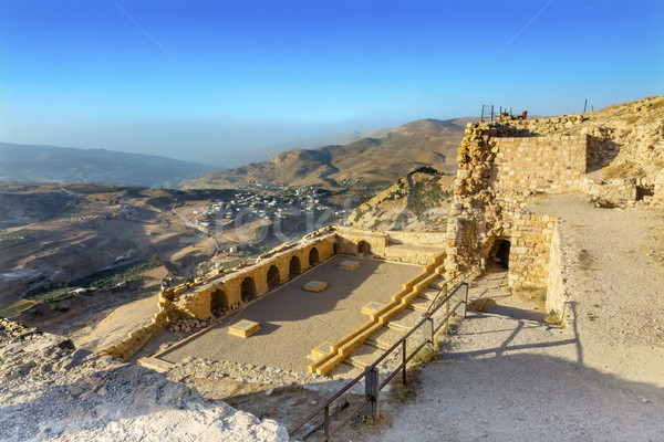 Ancient Crusader Castle View Arabic Fortress Kerak Jordan Stock photo © billperry