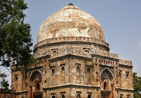 Mormânt grădini new delhi India mare vechi Imagine de stoc © billperry