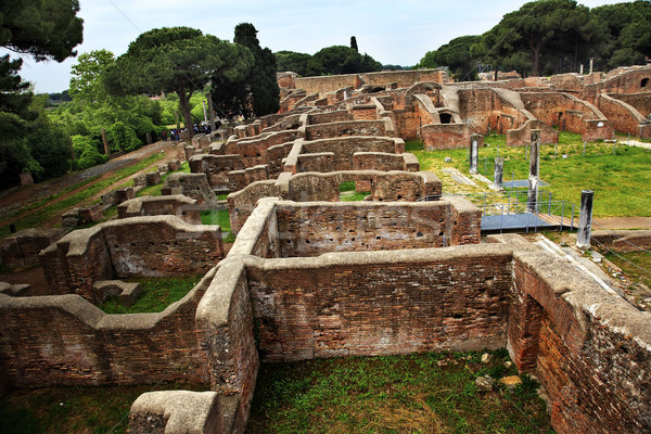 Ancient Roman Ruins Ostia Antica Rome Italy Stock photo © billperry