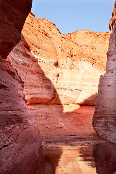 Sleuf canyon reflectie meer Arizona oranje Stockfoto © billperry