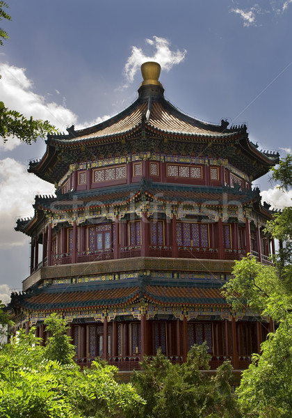 Longevity Hill Tower of the Fragrance of the Buddha Summer Palac Stock photo © billperry