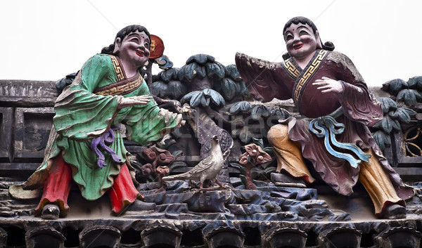 Figurine Sculptures Buddhist Jade Buddha Temple Jufo Si Shanghai Stock photo © billperry