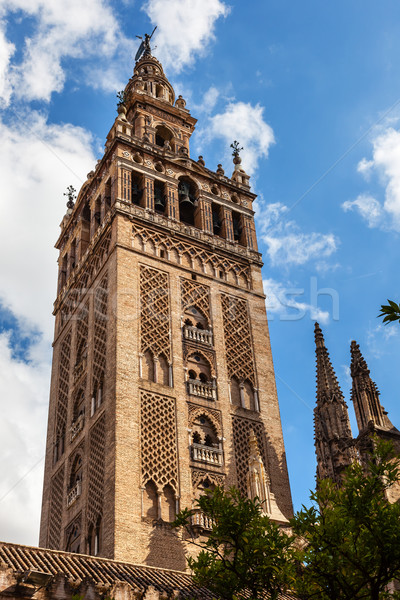 Giralda Bell Tower Cathedral of Saint Mary of the See Spire Weat Stock photo © billperry
