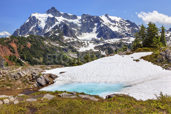 Mount Shuksan Blue Snow Pool Artist Point Washington State USA Stock photo © billperry