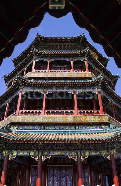 Longevity Hill Tower of the Fragrance of the Buddha Summer Palac Stock photo © billperry