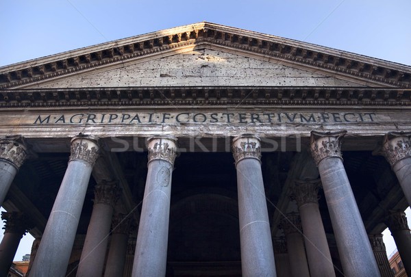Pantheon Front Columns Agrippa Rome Italy Stock photo © billperry