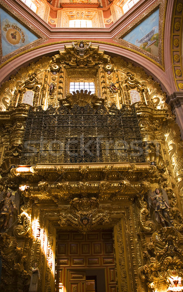 Golden Door Santa Clara Church Convent Queretaro Mexico Stock photo © billperry