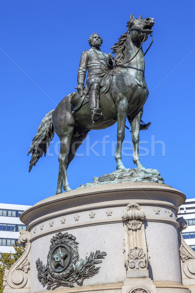 Foto stock: General · guerra · civil · estatua · círculo · Washington · DC · bronce
