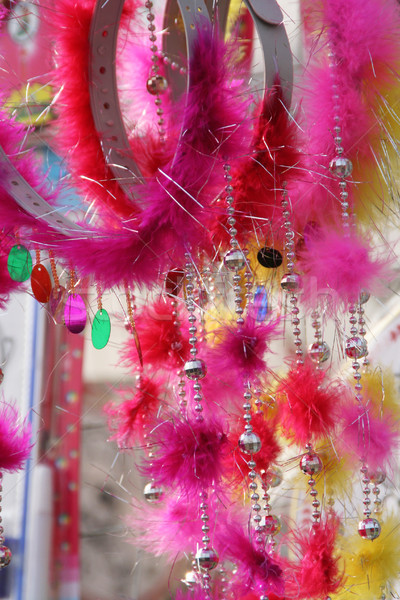 Beads Bangles and Feathers Chinese New Year Head Gear Stock photo © billperry