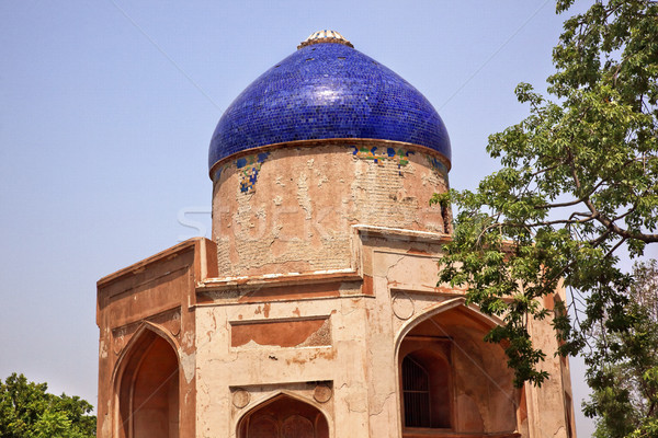 Antica blu cupola burj tomba nuova delhi Foto d'archivio © billperry