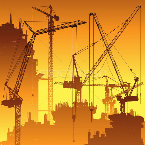 башни строительная площадка строительство фон промышленности промышленных Сток-фото © Binkski