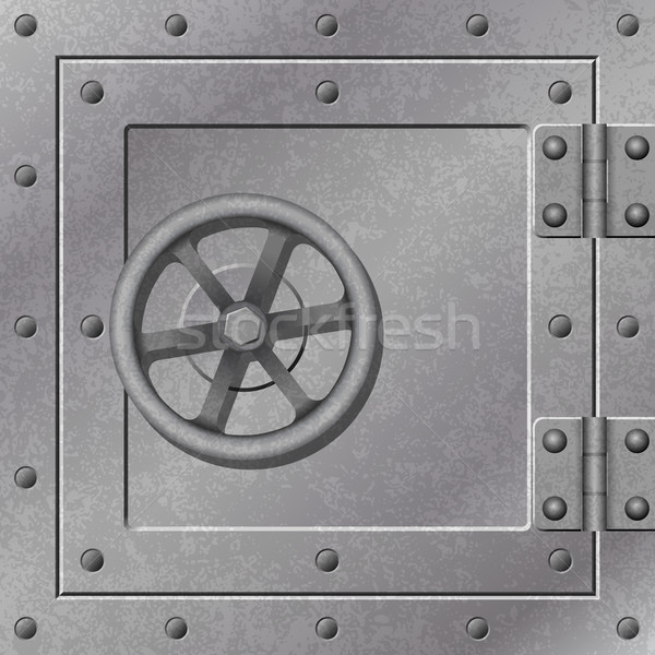 Güçlü kutu kapı çelik banka endüstriyel Stok fotoğraf © Binkski