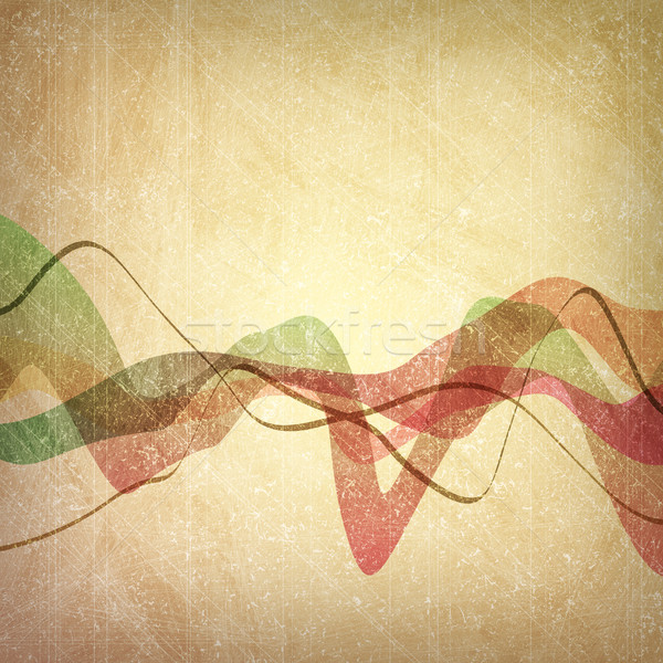 ストックフォト: グランジ · レトロな · 抽象的な · パターン · 波状の · 行