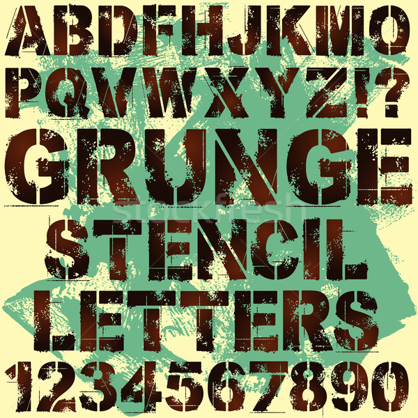 Stencil Letters Stock photo © Binkski