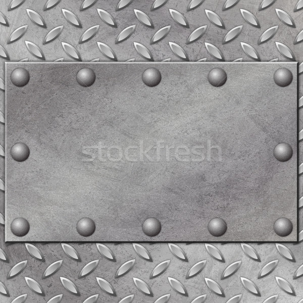 Grunge Metall Textur abstrakten Rahmen Stahl Stock foto © Binkski