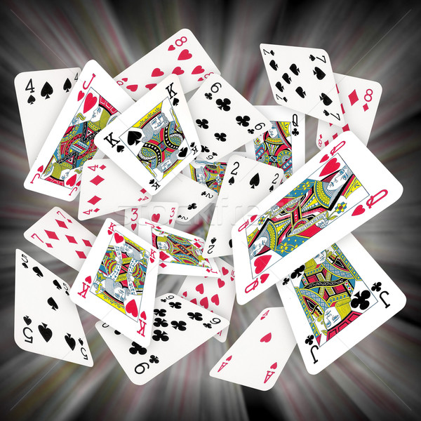Cartes à jouer poker cartes diamants gagner jouer Photo stock © Binkski