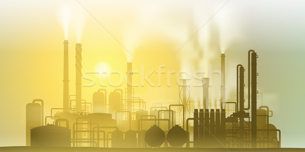 Industrial chimic ulei gaz rafinarie Imagine de stoc © Binkski