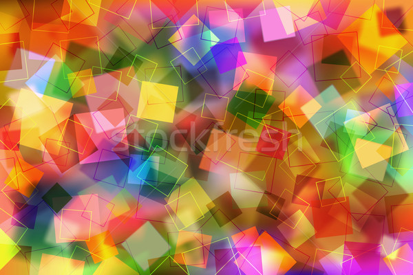 Absztrakt színes átlátszó négyzetek háttér minta Stock fotó © Binkski