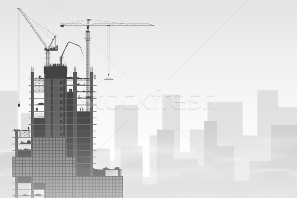 Turm Baustelle Vektor eps 10 Bau Stock foto © Binkski