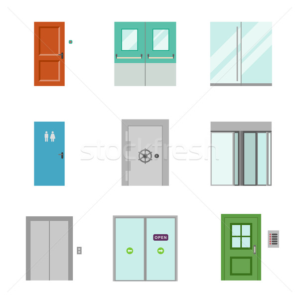 Set of doors icons. Stock photo © biv