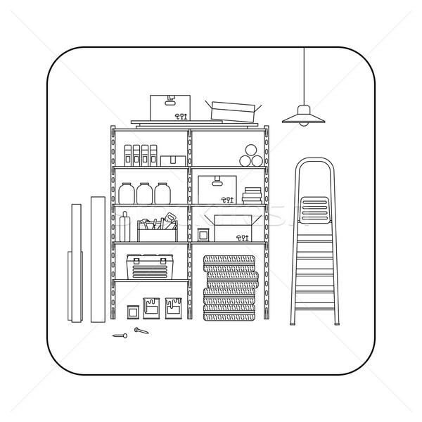 Storeroom line interior. Stock photo © biv