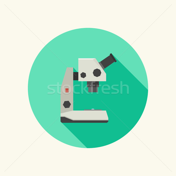 Microscope icon Stock photo © biv
