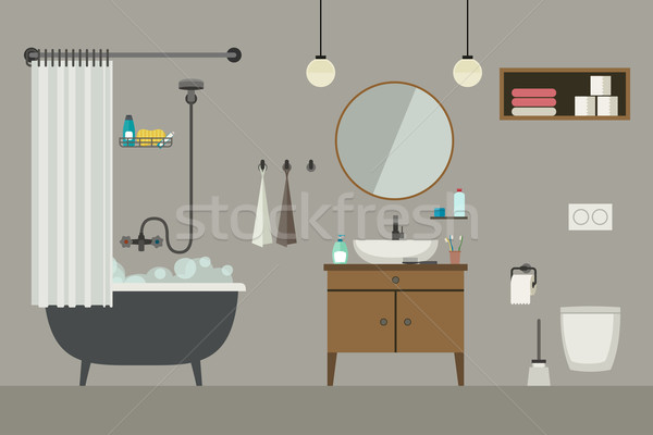 Bathroom interior with furniture. Stock photo © biv
