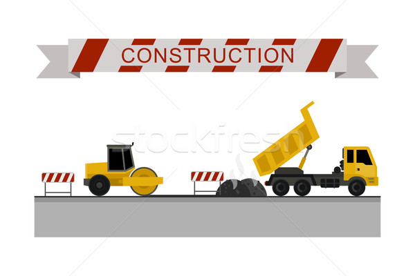 Construction machines icons. Stock photo © biv