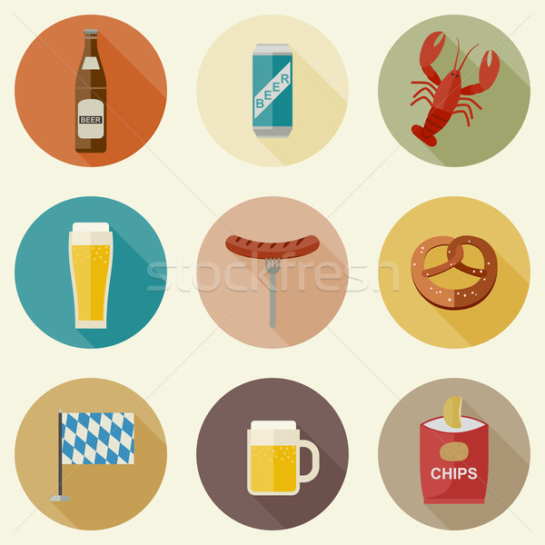 Beer icons Stock photo © biv