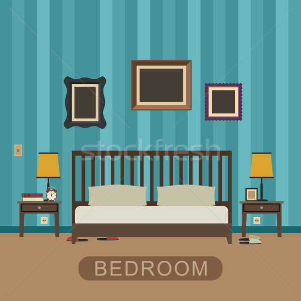 Stock photo: Bedroom with furniture.