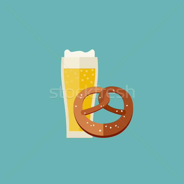 Beer and pretzel Stock photo © biv