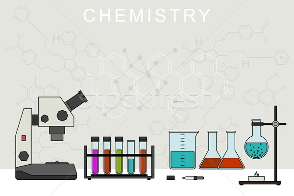 Chemie Vektor Banner chemischen Ausrüstung medizinischen Stock foto © biv