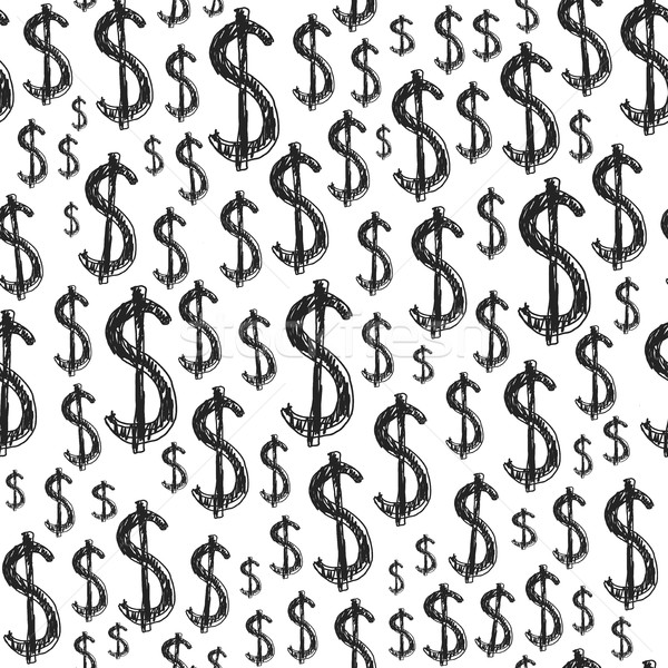 Stock photo: Dollars seamless pattern
