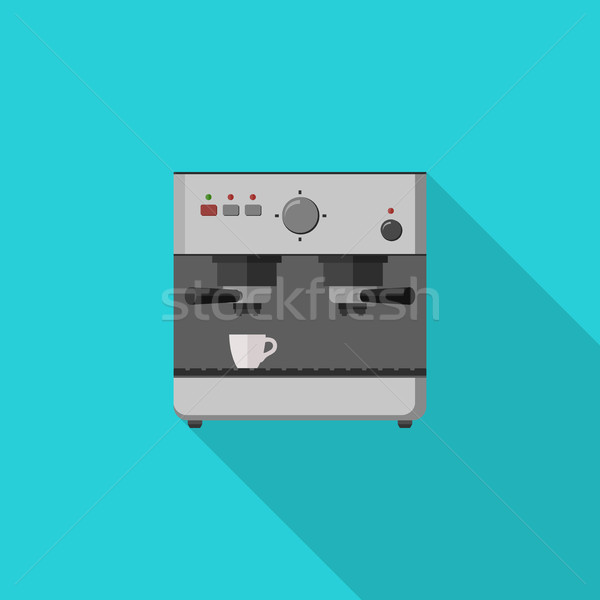 кофеварка долго тень иллюстрация продовольствие Сток-фото © biv