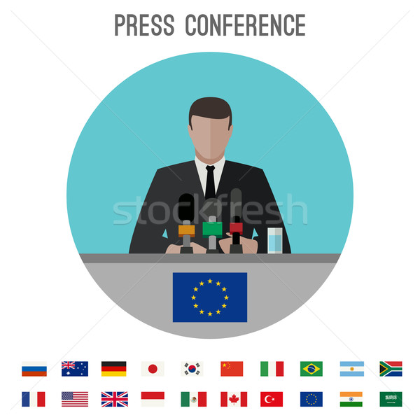 Press conference icon Stock photo © biv