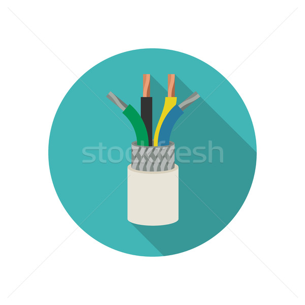 Electrical cable icon. Stock photo © biv