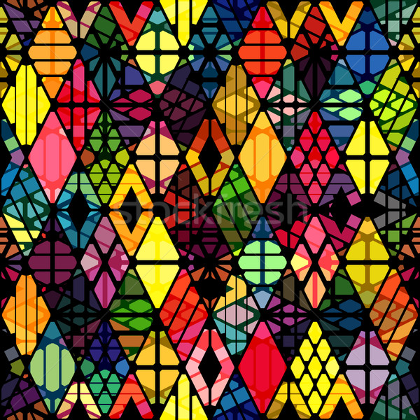 Geometrik desen etki geometrik renkli dizayn Stok fotoğraf © biv