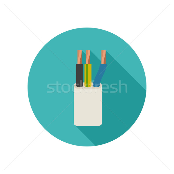 Electrical cable icon Stock photo © biv