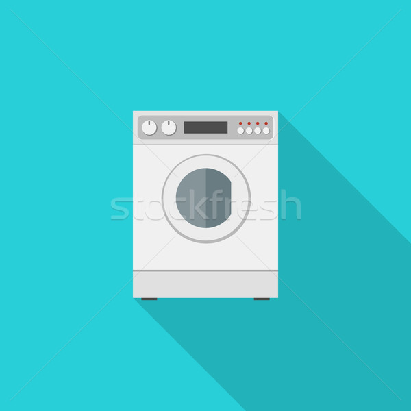 Wasmachine stijl lang schaduw ontwerp deur Stockfoto © biv