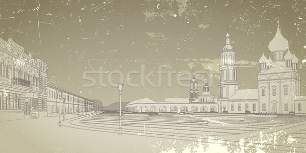 Card with image of the Russian city. Stock photo © biv